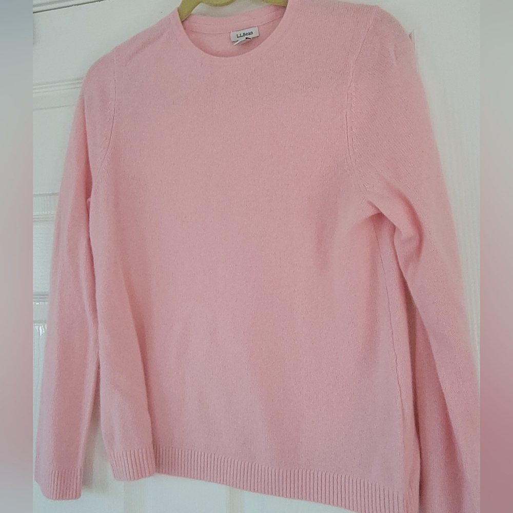 L.L. Bean Pink Crew Neck Sweater